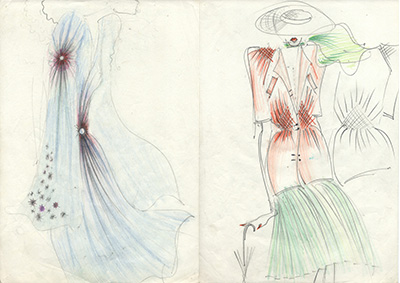 Fashion Drawings by Shane Collens 1974